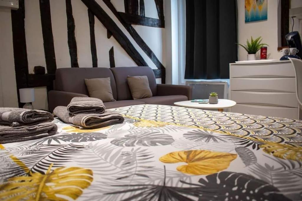 Studio Charmant Confortable Tv Centre Ville لوفييه المظهر الخارجي الصورة